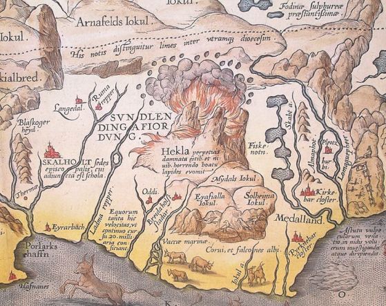 Hekla_(A._Ortelius)_Detail_from_map_of_Iceland_1585