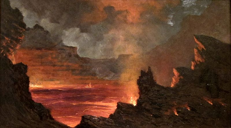 Jules_Tavernier_-_'Halema'uma'u_Crater,_Kilauea_Volcano',_1887,_Isaacs_Art_Center